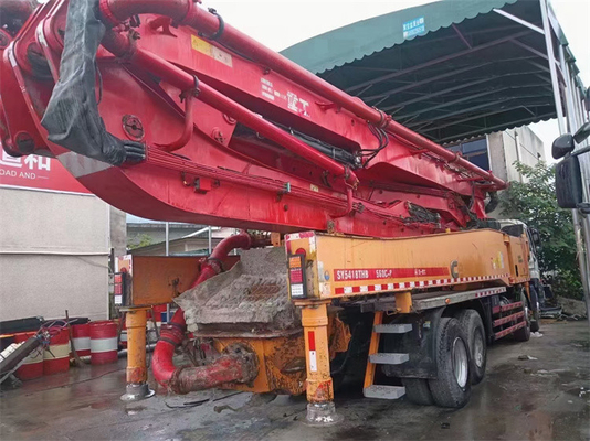Pompe concrète utilisée par couleur faite sur commande de camion, pompe concrète de Putzmeister 42m de valve de S