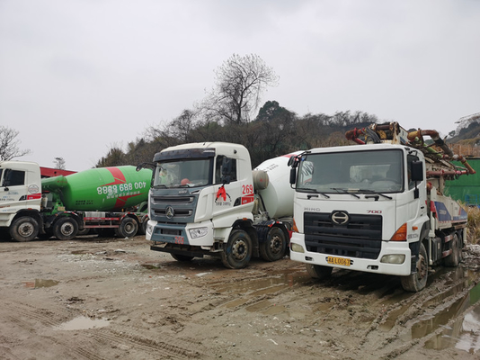 Mélangeur concret automatique résistant d'occasion avec la pompe à moteur diesel