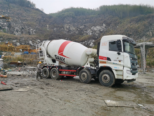 camion jumeau blanc de mélangeur concret d'axe du ³ 10m pour industriel